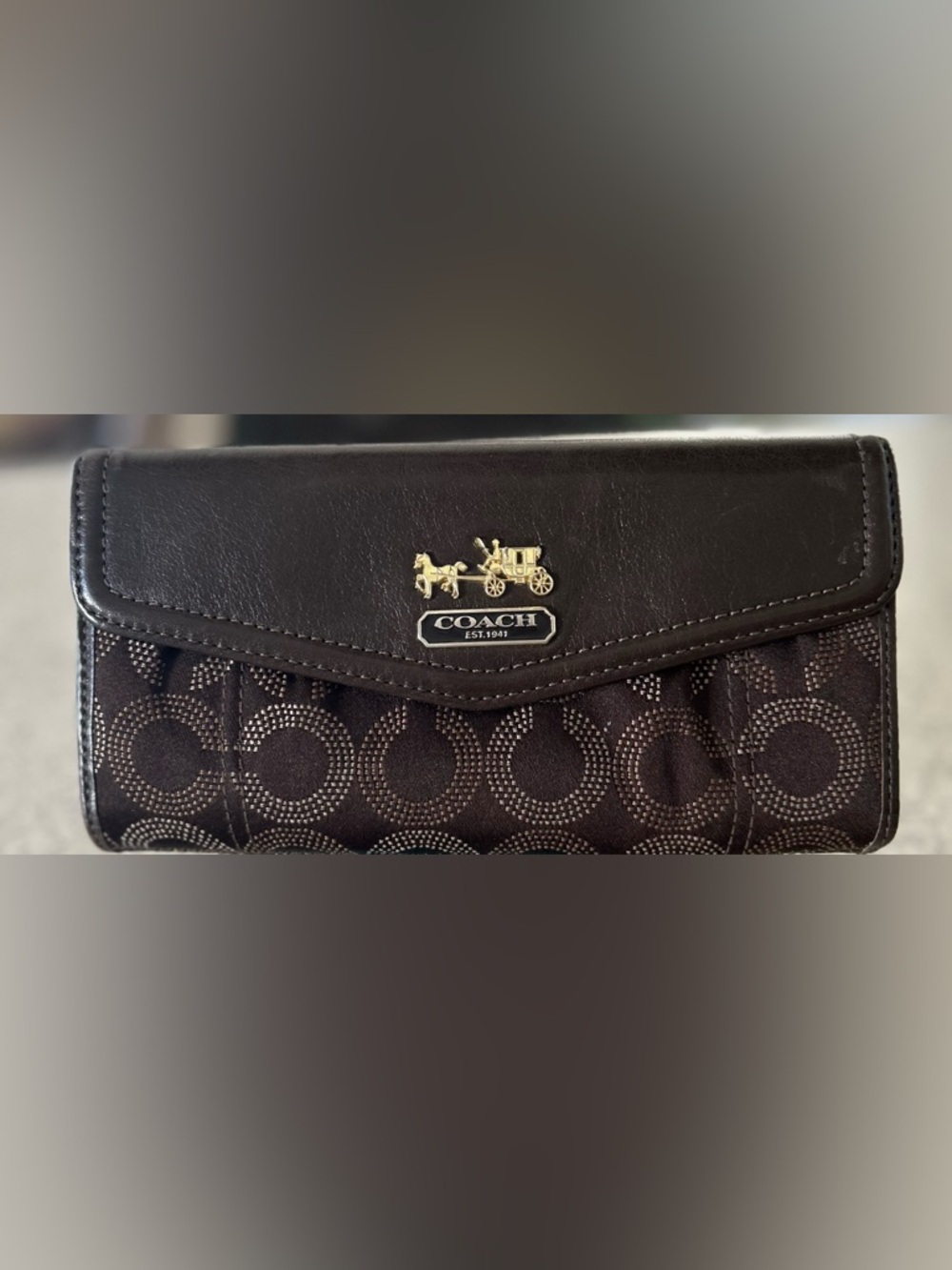 COACH Madison Dotted Op Art Wallet
